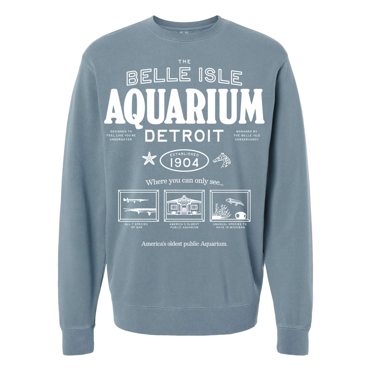 Detroit's Belle Isle Aquarium - Crewneck