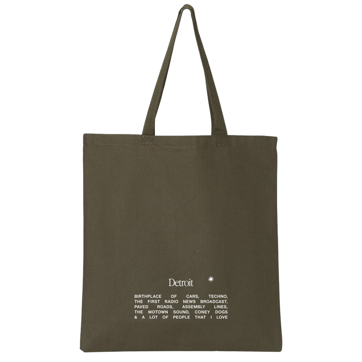 Detroit Birthplace Tote
